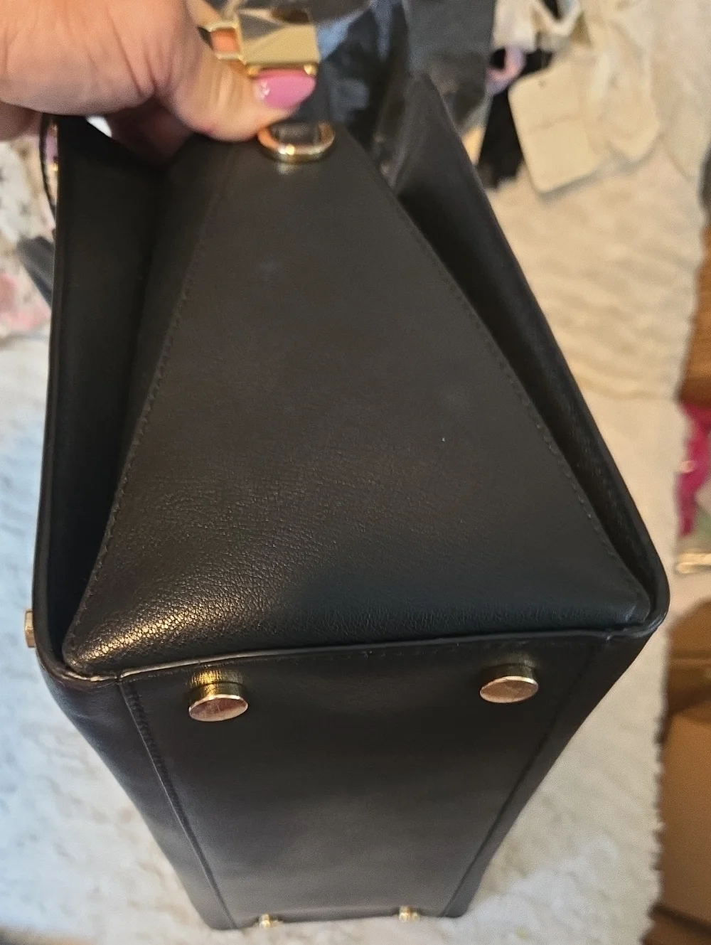 Michael Kors Black Pebbled Leather Satchel with Wallet
